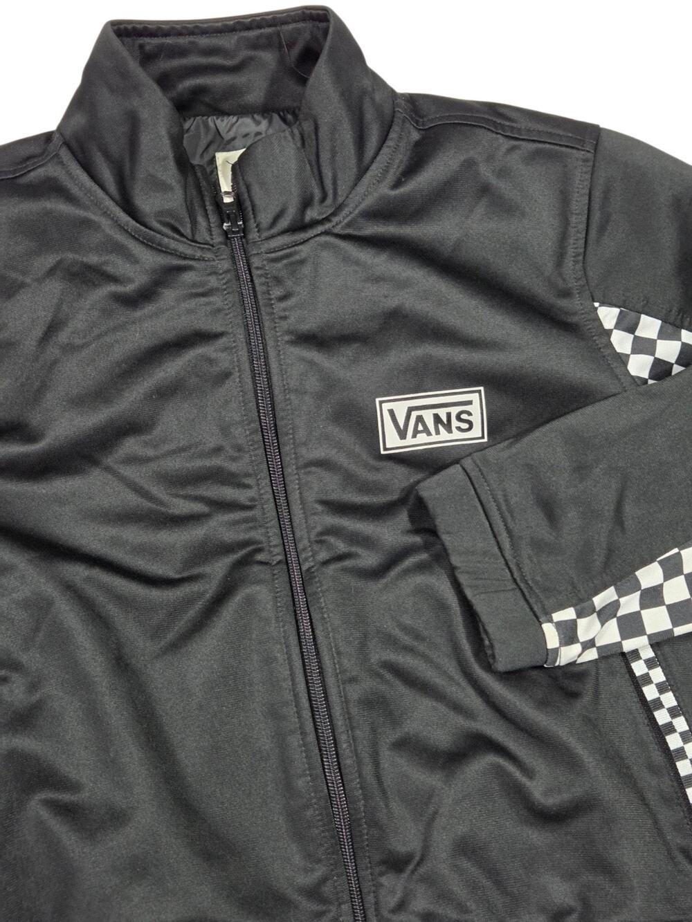 Vans Full Zip Lightweight Jacket Streetwear Skater Black Checkered Womens Small